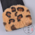 Autumn and Winter Touchable Screen Gloves Japanese and Korean Students Plush Simple Leopard Print Gloves Driving and Biking Warm Women's Gloves