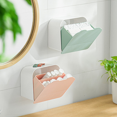 Sanitary Napkin Storage Box Household Supplies Flip Dustproof Sealed Cosmetics Cotton Pad Storage Box Storage Box