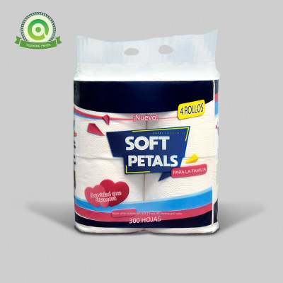Hezhong Factory Oem Oem Custom Logo Sanitary Roll Tissue 234-Layer Embossed Toilet Paper Can Be Exported for Foreign Trade
