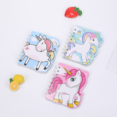 Factory Direct Supply Creative Cartoon Unicorn Portable Pocket Student Notes Hand Account Coil Notebook Office in Stock Wholesale