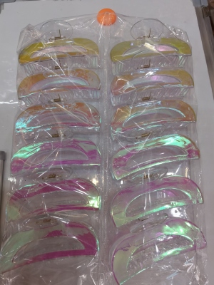 Transparent Colorful Barrettes Shower Clip