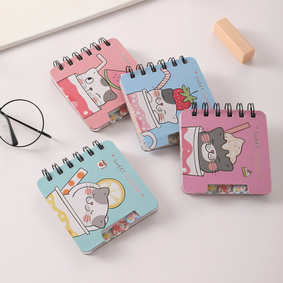 New Cute Cartoon Cat Coil Notebook Factory Wholesale Mini Carry-on Student Notepad Notepad