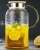 Cold Water Bottle Glacier Pattern Electroplating Handle Borosilicate Glass Temperature-Resistant Explosion-Proof