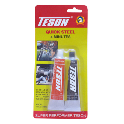 Manufacturers Supply Teson Strong AB Glue 5 Minutes Quick-Drying Hardening Glue Black and White Epoxy Resin Glue