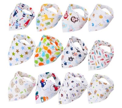 Baby Saliva Towel Triangular Binder Baby Double-Layer Snap Fastener Newborn Headscarf Bib Scarf Four Seasons