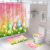 Cross-Border Hot Selling 3D Digital Printing Rabbit Egg Series Waterproof Shower Curtain Bathroom Four-Piece Set Multi-Pattern Optional