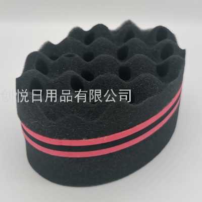 Black Perm Curly Hair Care Hair Black Oval Double-Sided Spong Mop Dreadlocks Care Sponge Brush Cleaning Sponge