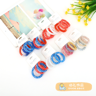 Bracelet Headband Dual-Use Hair Band Elastic Rubber Hair Band Rope Hair Rope Female Korean Korean Style Telephone Line Hair Accessories Hair Band Leather Case