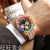 New Luxury Diamond Men's Watch Three-Eye Square Diamond Calendar Hip Hop Watch Colorful Crystals Men's Watch