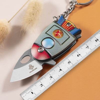 Cross-Border Hot Sale Self-Defense Outdoor Tool Mini Portable Folding Knife Keychain Knife Sharp Portable Fruit Knife