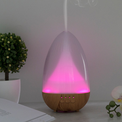 Cross-Border Manufacturers Essential Oil Incense Humidifier Office Timing Colorful Light Diffuse Spray Domestic Aroma Diffuser Wood Grain