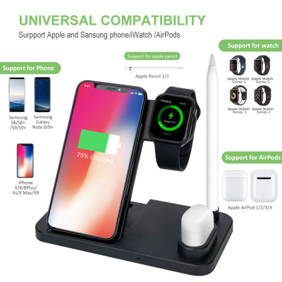 W30 Private Model Three-in-One Wireless Charger Electrical Appliance for Apple Watch 1234 Generation Folding Fast Wireless Charging Wireless Charger