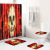 Thriller Skull Bathroom Shower Curtain Floor Mat Toilet Cover Foot Mat Four-Piece Set Amazon Sources Pattern Customized Size 1