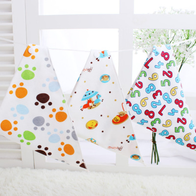 Pig Xiaotao Baby's Triangular Hood/Saliva Towel/Bib Bib Children's Supplies Cotton Waterproof Factory Direct Sales