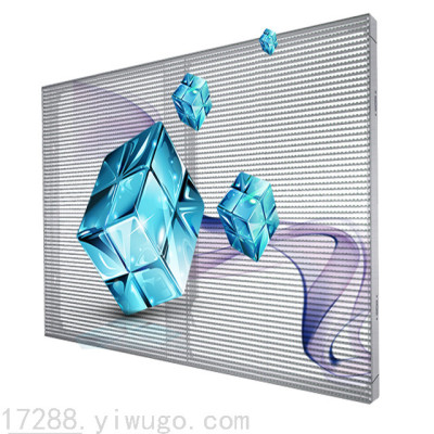 P7.8 Indoor Outdoor HD Glass Transparent LED Display Screen Facade Glass Advertising Video Playback