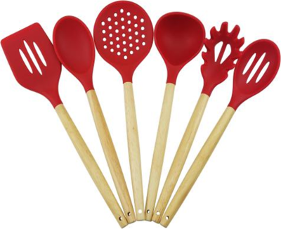 6-Piece Silicone Kitchenware Set Silicone Shovel Silicone Kitchenware Set Slotted Turner Silicone Spoon Silicone Spoon