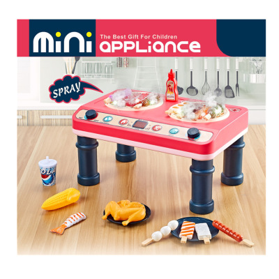 New Interesting Boys and Girls Spray Light Music Barbecue Oven Cola Set Play House Toys