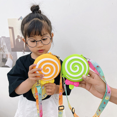 Lollipop Cute Children's Bag 2021 Small Fresh Bow Ins Unique One-Shoulder Crossbody Parent-Child Coin Purse