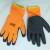 Gloves Factory Customized Flat Hanging Semi-Hanging Thickened Orange Terry Latex Black Wrinkle Labor Protection Gloves Nitrile Pu Gloves