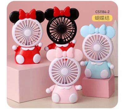 New Cartoon Mini Fan with Light Handheld Fan