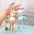 Cute Cartoon Long Leg Bear Plush Pendant Keychain Bag Ornaments Creative Yoga Bear Doll Doll Gift