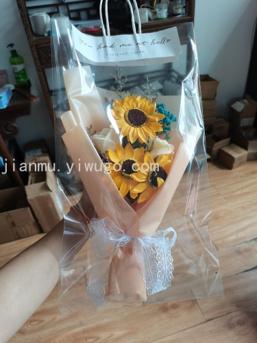 Cross-Border Hot Selling Sunflower Soap Bouquet Birthday Gift Valentine‘s Day Gift Girlfriend Teacher‘s Day 