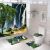 Amazon Cross-Border Digital Printing Seaside Landscape Custom Polyester Waterproof Bathroom Shower Curtain Four-Piece Set Factory Wholesale