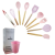 Non-Stick Spatula Clip Spoon Shovel High Temperature Resistant Silicone Wooden Handle Kitchenware Set Full Set Household 10-Piece Set