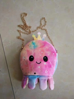 New Crown Octopus Backpack Tie-Dyed Colorful Octopus Cute Gift for Boys and Girls Schoolbag Satchel Fashion