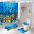 Cross-Border Hot Selling 3D Digital Printing Marine Mermaid Series Waterproof Shower Curtain Bathroom Four-Piece Set Graphic Customization