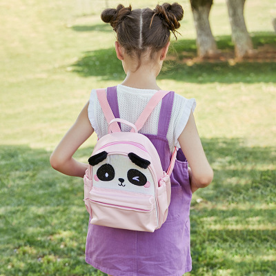 New Cartoon Cute Backpack Children's Panda Sequined Pu Backpack Student Girl Sweet Single-Shoulder Bag