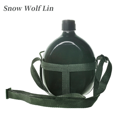 Style Marching Aluminum Kettle 1L Student Military Training Large Capacity Kettle Green Outdoor Travel Old Kettle