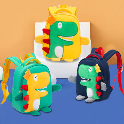 Kindergarten Backpack Children's Cartoon Cute Dinosaur Anti-Lost Bag Children's Schoolbag Custom Creative