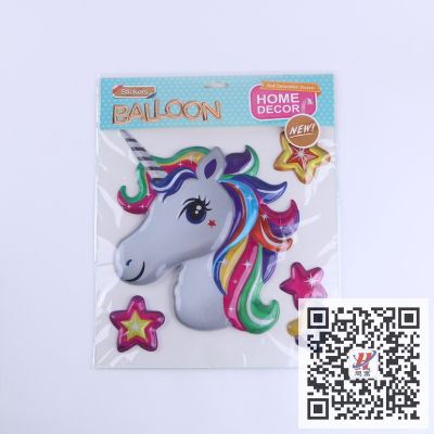 Factory Direct Sales New 3D Balloon Stickers Cartoon Stickers Unicorn Mermaid Stickers New Stickers
