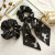 2021 New Satin Cloth Hair Ring Ponytail Ribbon Star Same Three-Piece Bow Hairpin Decoration