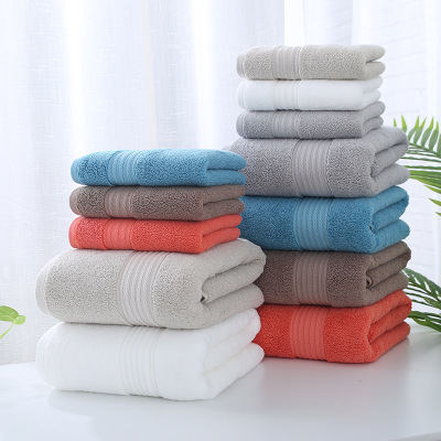 Yiwu Good Goods plus-Sized Large Thick Bath Towel Cotton Bath Towel Soft Absorbent Bath Towel Daily Necessities Bath Towel Custom Logo