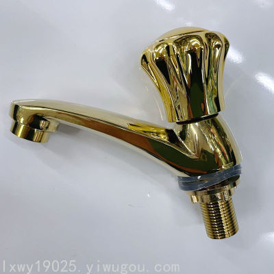 Export to South America Middle East Africa Southeast Asia Golden Electroplating Basin Faucet Washbasin Cold Water Faucet