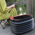 Telescopic Duct Car Trunk Storage Box Trash Can Sundries Container Bucket Black with Lid 60L