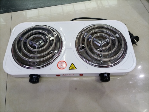 Electric Furnace Double Tube 2000W White Bottom 