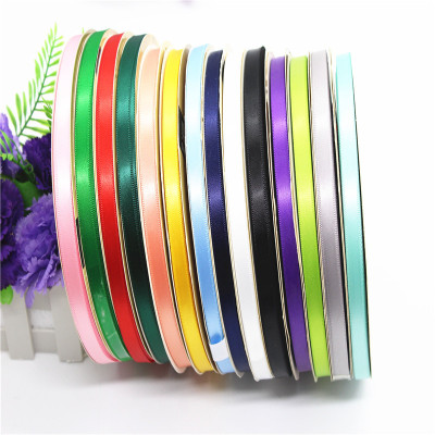 10mm Polyester Belt Gift Box Packaging Tape Bow Silk Ribbon Webbing Handmade DIY Hair Accessories Ribbon