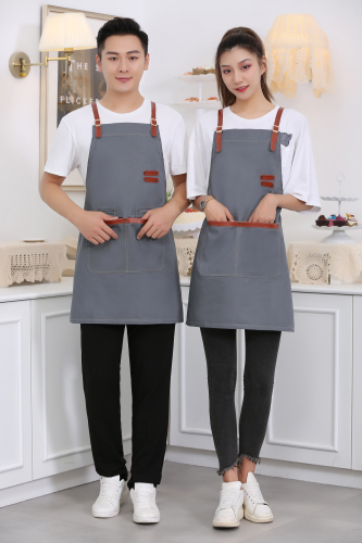 custom nordic style workwear apron hotel restaurant coffee bar waiter work apron