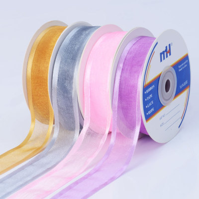 Factory Wholesale Wide-Brimmed Organza Tape Multi-Color Ribbon Organza Decorative Ribbon Gift Flowers Packing Ribbon