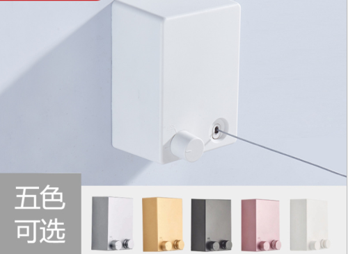 4；2 m clothes hanger retractable wall hanging plastic-coated steel wire clothesline