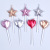 Creative Birthday Cake Decoration 3D Three-Dimensional Five-Pointed Star Love Candle PVC Box Independent Packaging Birthday Candle
