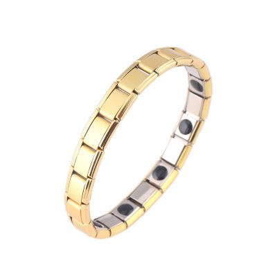 Stainless Steel Germanium Plated Gold Bracelet Health Germanium Titanium Steel Jewelry Stainless Ornament Wholesale