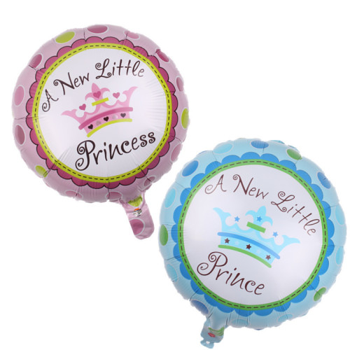 18-Inch round Baby Crown Birthday Aluminum Balloon Children‘s Baby Year-Old Aluminum Foil Balloon Birthday