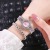 Bracelet Watch Full Diamond Women's Watch Starry Sky Dial Watch Small Thin Strap Silver Student Quartz Watch Reloj