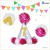 Pink Pet Dog Festival Birthday Dress up Decoration Set Party Pull Flag Digital Hat Triangular Baby Bibs for Cross-Border