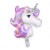 New Three-Dimensional Rainbow Horse Unicorn Aluminum Balloon Cartoon Shape Single Horn Pony Aluminum Foil Birthday Balloon Batch