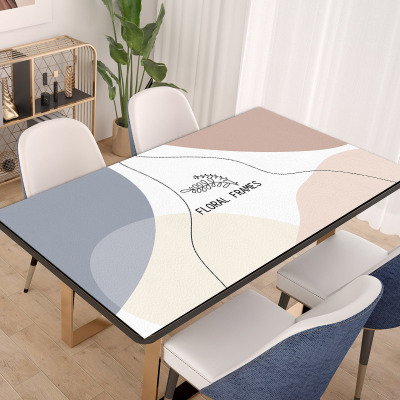 One Piece Dropshipping New Nordic Style Tea Table Cloth Household Leather Desk Mat Disposable PVC Leather Office Desk Mat